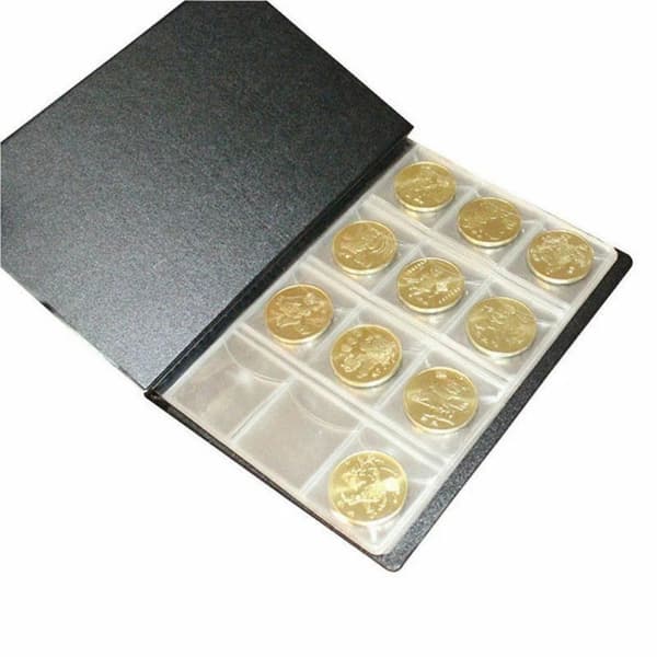 Valutamyntalbum Myntvalutasamling Binder Lommemynt - Rød
