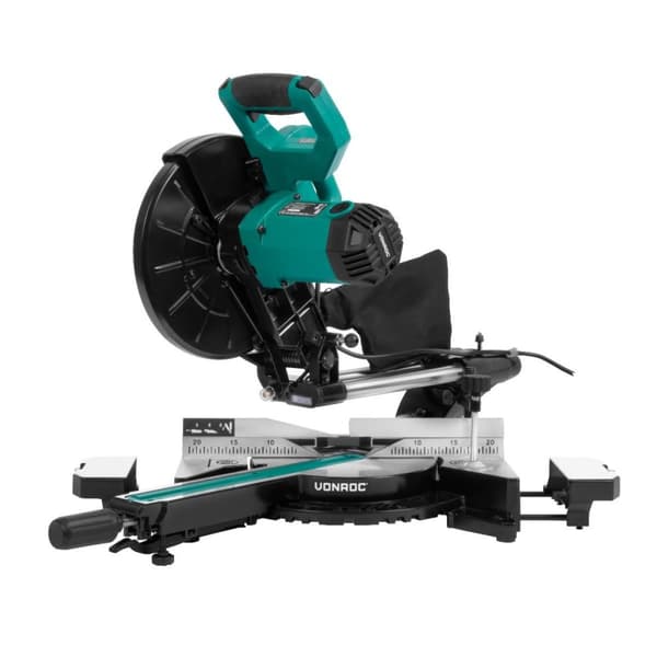 VONROC PRO Glidande kap och geringssåg – 255mm – Multi-material | Med laser och LED-ljus