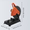 Miniatyrbild 7 av 7: 2300W 3600RPM 0-45° 14-tums elektrisk slipsåg med förstärkt kraftig bas, exakt skärning, säker användning, bred applikation