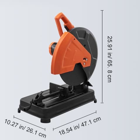 2300W 3600RPM 0-45° 14-tums elektrisk slipsåg med förstärkt kraftig bas, exakt skärning, säker användning, bred applikation