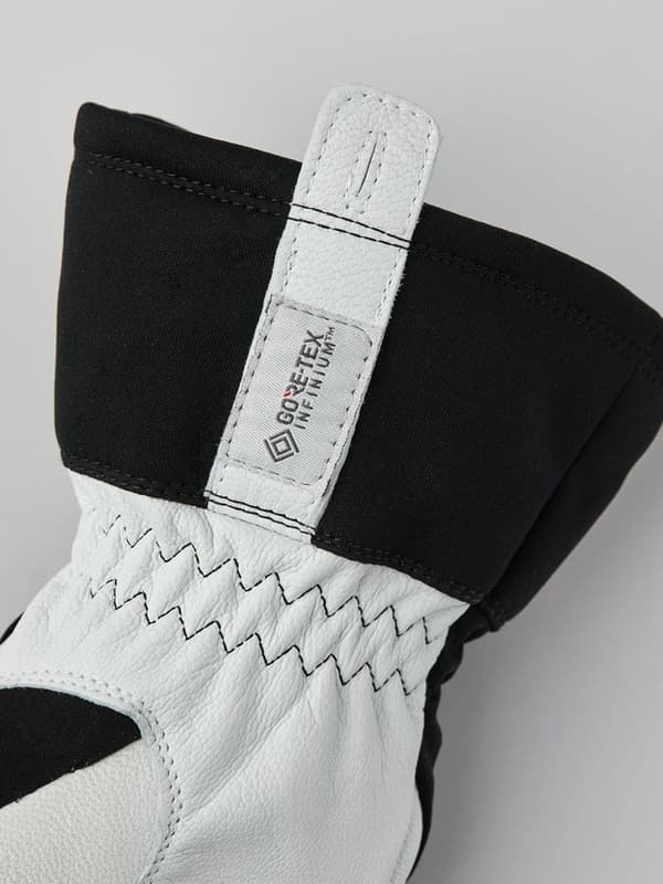 HESTRA WINDSTOPPER LEATHER MITT Black