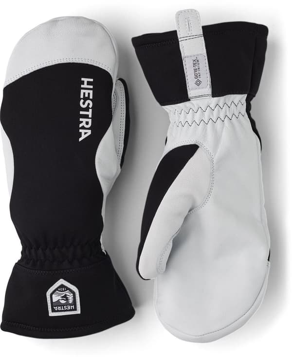 HESTRA WINDSTOPPER LEATHER MITT Black