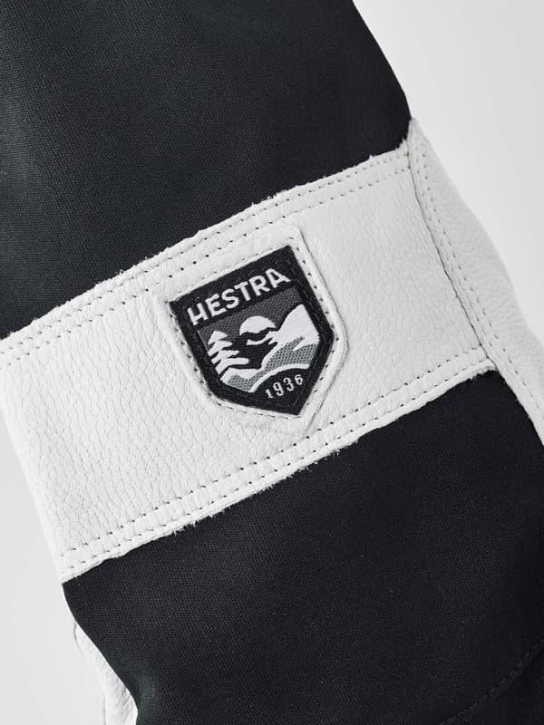 HESTRA LEATHER PULL OVER MITT Black, överdragshandskar turskidåkning skinn