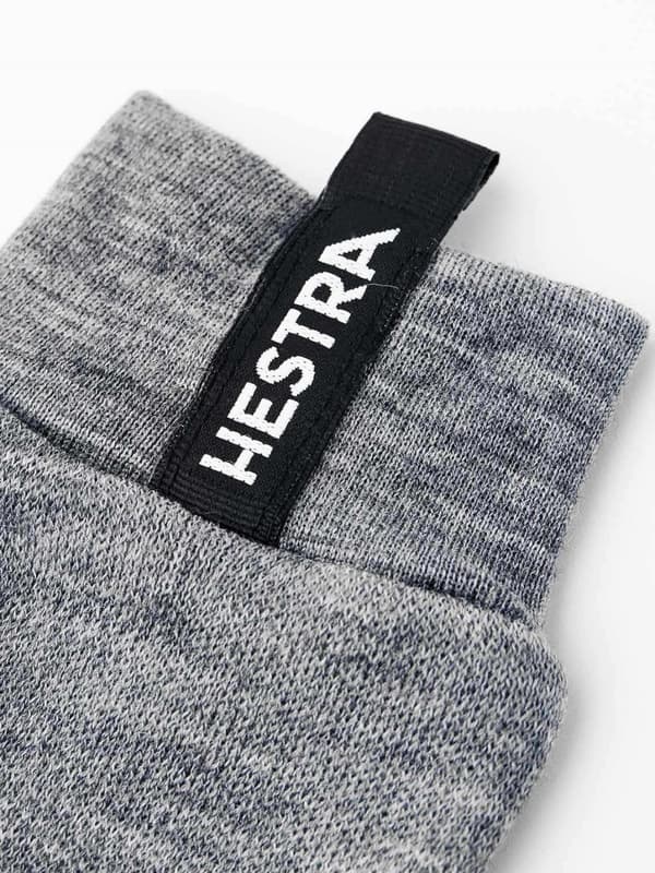 HESTRA MERINO TOUCH POINT MITT Grey, liner handskar merinoull