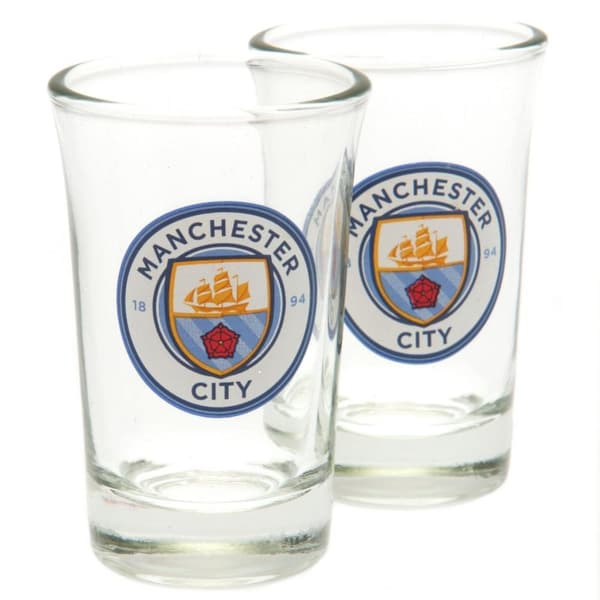 Manchester City FC Shot Glass Set (paket med 2)