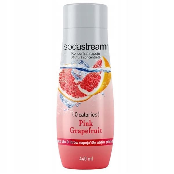 Sirap - SodaStream - Rosa Grapefrukt - 440ml - Vitaminer E, B3, B6, D - För SodaStream