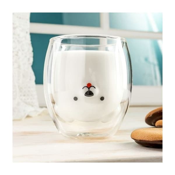 Dubbelväggigt glas - Original - Valp - 220 ml - Vit - Endast handdisk