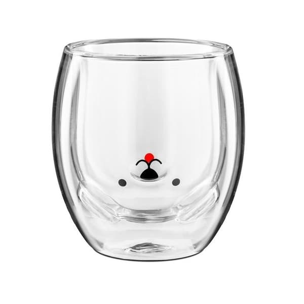 Dubbelväggigt glas - Original - Valp - 220 ml - Vit - Endast handdisk