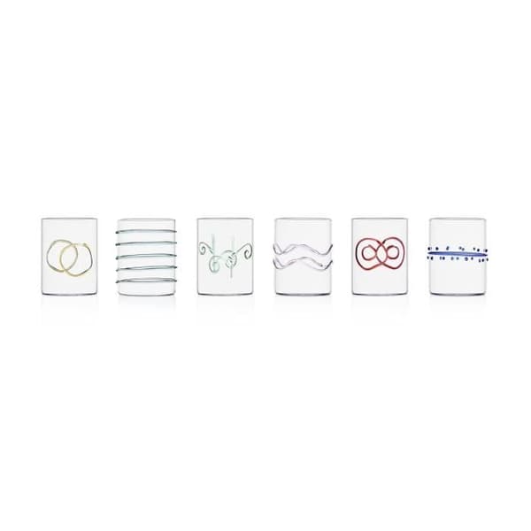 Set med 6 vattenglas Decò Harlequin
