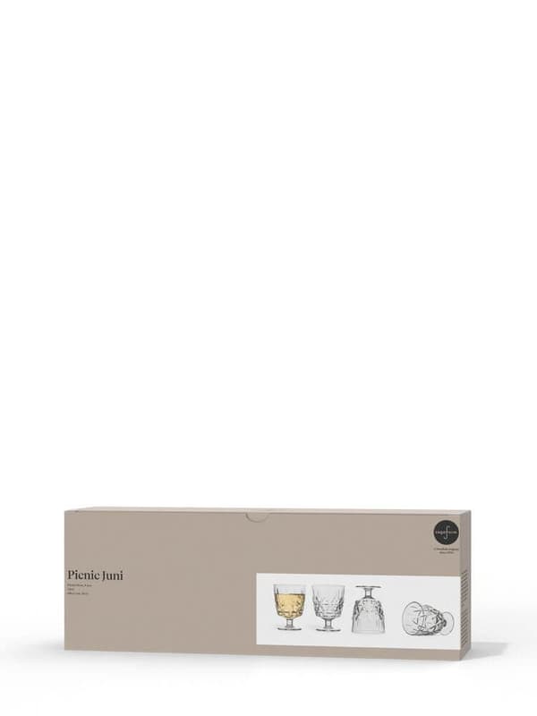 Picknick vinglas Juni 4-pack, transparent