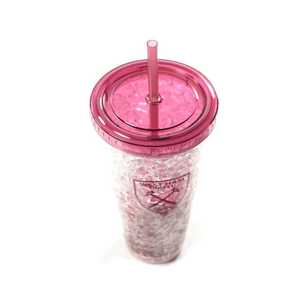 West Ham United FC Crest 600ml Freezer Cup With Straw