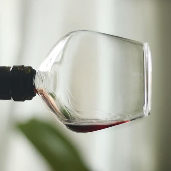 Vinglas, Kreativ blyfri glas rödvinsproppflaska med skaftlös skruvning