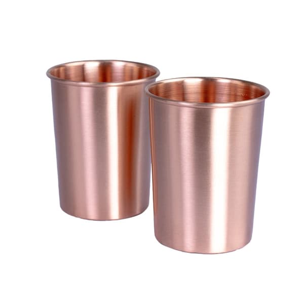 Yoga-Mad Plain Copper Glasses (Pack of 2) Copper One Size