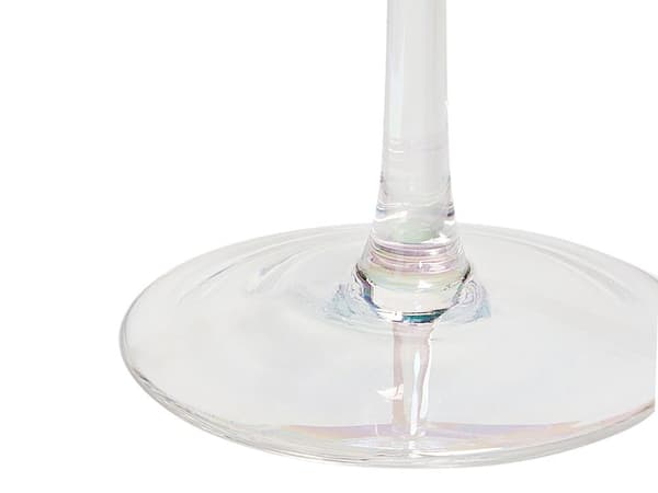Vinglas klar 4 stk sæt iriserende glas 53 cl til rødvin mundblæst riflet retro moderne stil