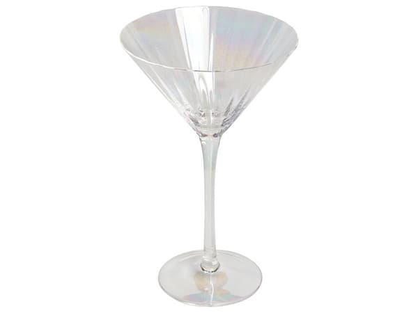 Sæt med 4 Martiniglas Transparent iriserende finish Håndblæst cocktailglas 22 cl 8 oz 4 stk. sæt