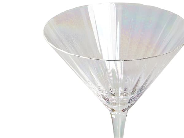Sæt med 4 Martiniglas Transparent iriserende finish Håndblæst cocktailglas 22 cl 8 oz 4 stk. sæt