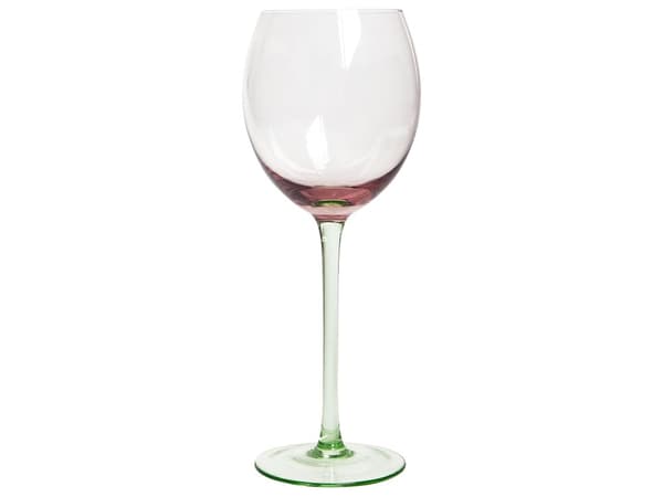 Vinglas Lyserød Grøn Tonet 4 stik 36 cl Farvede Rødvinsglas Mundblæste Glas til Vin Bordeaux Bourgogneglas