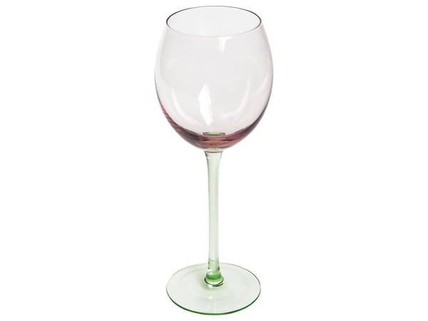 Vinglas Lyserød Grøn Tonet 4 stik 36 cl Farvede Rødvinsglas Mundblæste Glas til Vin Bordeaux Bourgogneglas