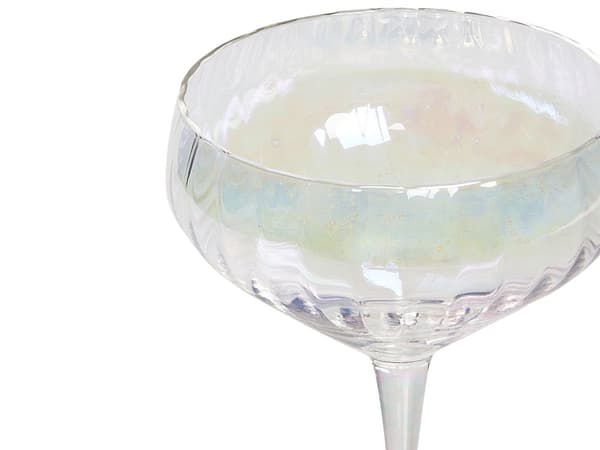 Samppanjalasi kirkas 4 kpl setti laakea irisoiva lasi 30 cl käsinpuhallettu uurrettu retro moderni