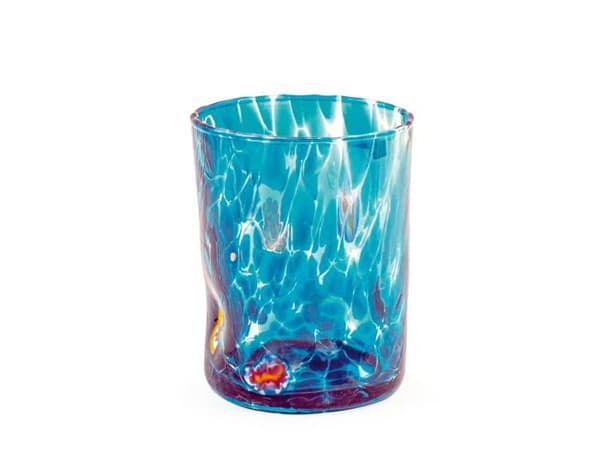 H-h - 3894700 - set 6 bicchieri veneziano i glas dekorerad flerfärgad cl 32