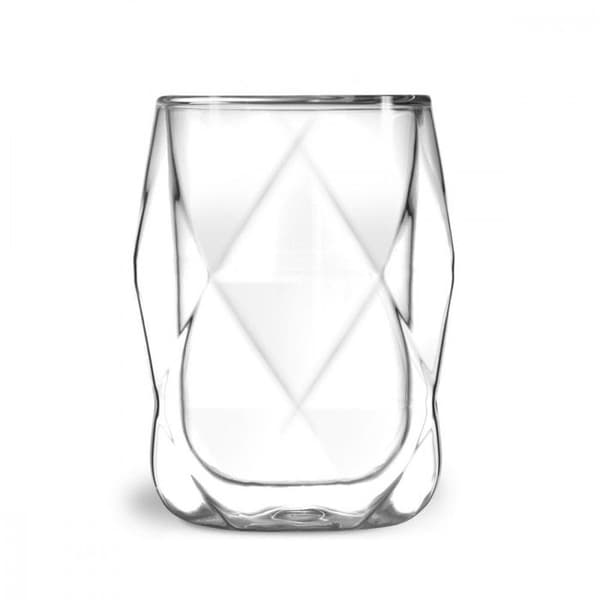 Dubbelväggigt glas - Vialli Design - GEO - 350ml - 2-pack - Transparent