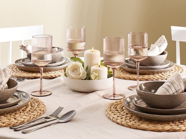 Vinglas 4 st Rosa Transparent Handblåsta 38 cl 4 st Set