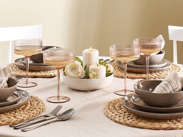 Cocktailglas 4 st Rosa Transparent Handblåsta 33 cl 4 st Set
