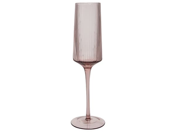 Champagneglas 4 st Rosa Transparent Handblåsta 22 cl 4 st Set