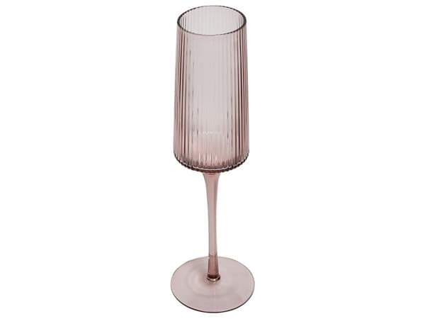 Champagneglas 4 st Rosa Transparent Handblåsta 22 cl 4 st Set