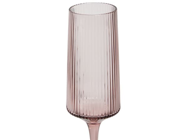 Champagneglas 4 st Rosa Transparent Handblåsta 22 cl 4 st Set