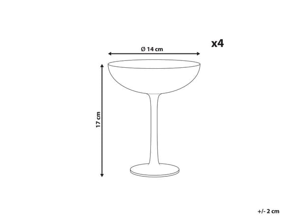 Martiniglas 4 st Rosa Grön Transparent Handblåsta 25 cl Set