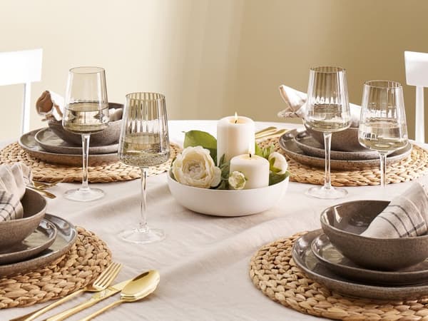 Vinglas 4 st Grå Finish Handblåsta Glas 36 cl Set