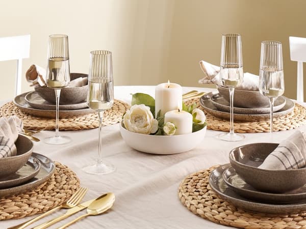 Champagneglas 4 st Grå Transparent Handblåsta 23 cl Set Coupe Glas
