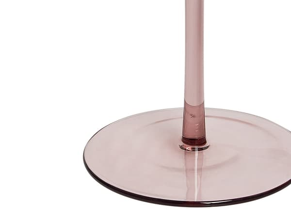 Sett med 4 Rosa Transparente Håndblåste Champagneskåler 33 cl
