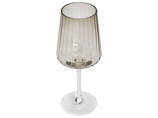 Sett med 4 Vinglass Grå Finish Håndblåst Glass 36 cl