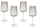 Miniatyrbilde 1 av 8: Sett med 4 Vinglass Grå Finish Håndblåst Glass 36 cl