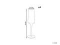Miniatyrbilde 3 av 8: Sett med 4 Rosa Transparente Håndblåste Champagneglass 22 cl