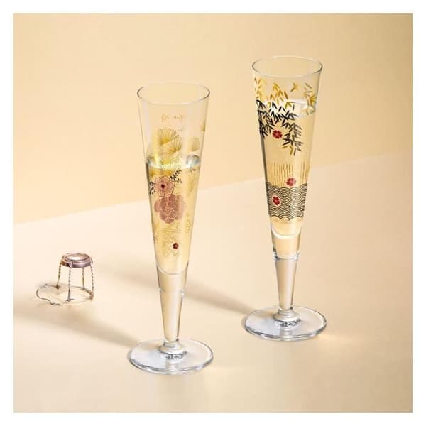 GULD NIGHT CHAMPAGNE GLASS KATHRIN STOCKEBRAND 2022 - RITZENHOFF GULD NIGHT CHAMPAGNE GLASS KATHRIN STOCKEBRAND 2022 - CHAMPAGNE GLASS