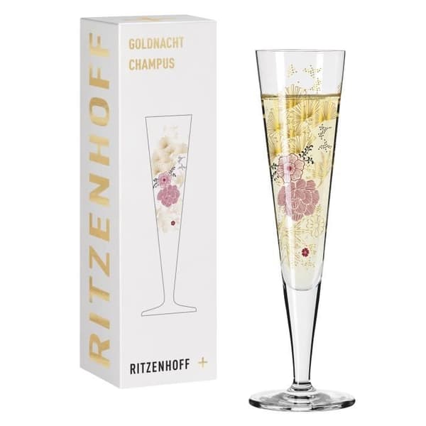 GULD NIGHT CHAMPAGNE GLASS KATHRIN STOCKEBRAND 2022 - RITZENHOFF GULD NIGHT CHAMPAGNE GLASS KATHRIN STOCKEBRAND 2022 - CHAMPAGNE GLASS