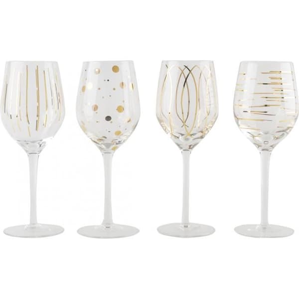 Mikasa vinglasset Mikasa 400 ml klar/guld 4 st