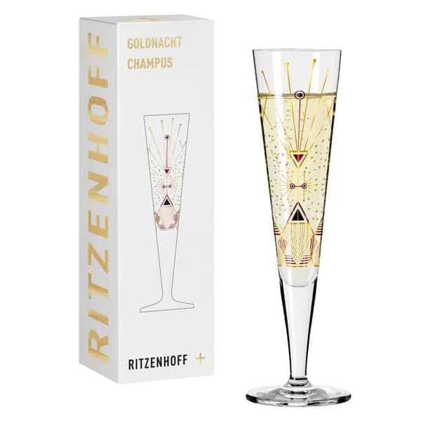 CHAMPAGNE GLAS GULD NATT ART DECO WERNER BOHR 2022 - RITZENHOFF