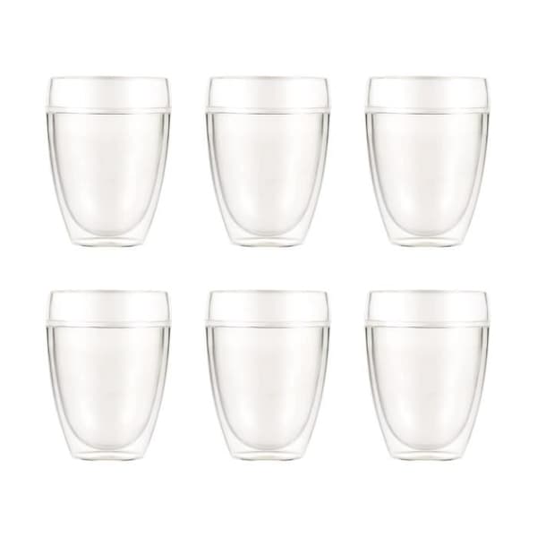 BODUM - PAVINA OUTDOOR - Set med 6 dubbelväggiga plastmuggar - PC - Okrossbar - 0,35 l
