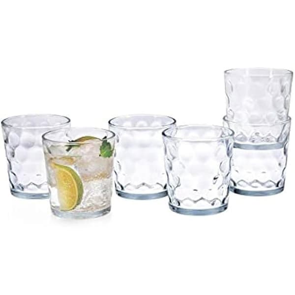 Kata Transparent Glas Glas Set 6 delar 260 ml - QUID - Platt glas - Tål diskmaskin - Vuxen