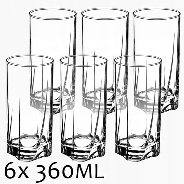KADAX dricksglas för alla tillfällen, klara glas för juice, cocktails, vatten och läsk (380 ml, set med 6)