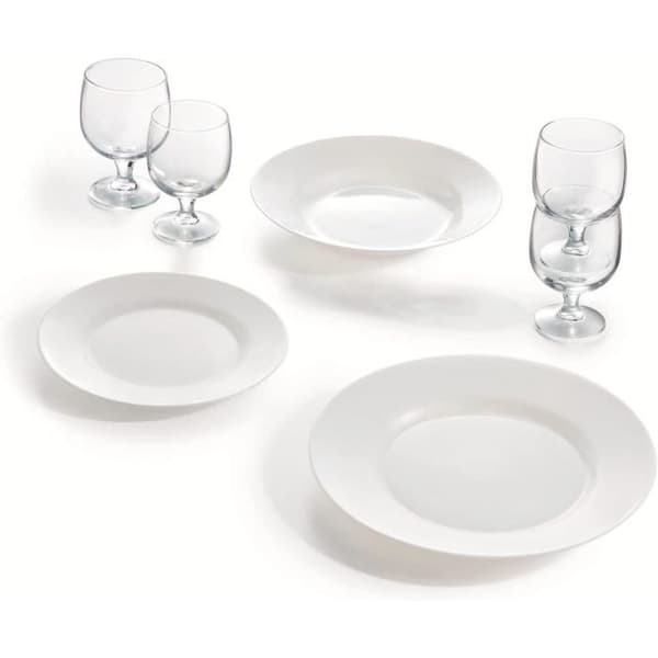 Glas på fot - ARCOROC - Kollektion Amélia - 6 stycken - Härdat glas - 25 cl - Stapelbara