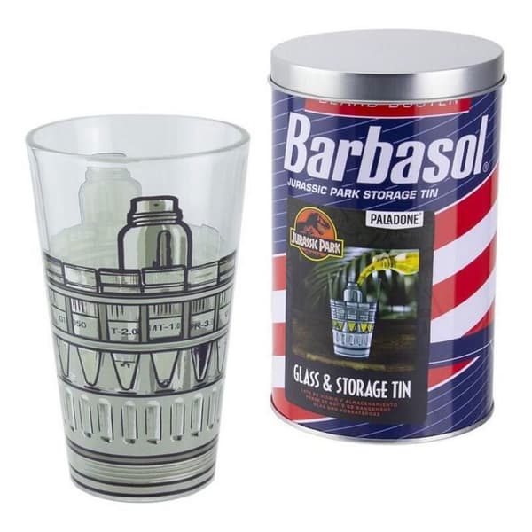 Flaska - Jurassic Park - Barbasol - Metall - Glas - Dinosaur Embryo Design