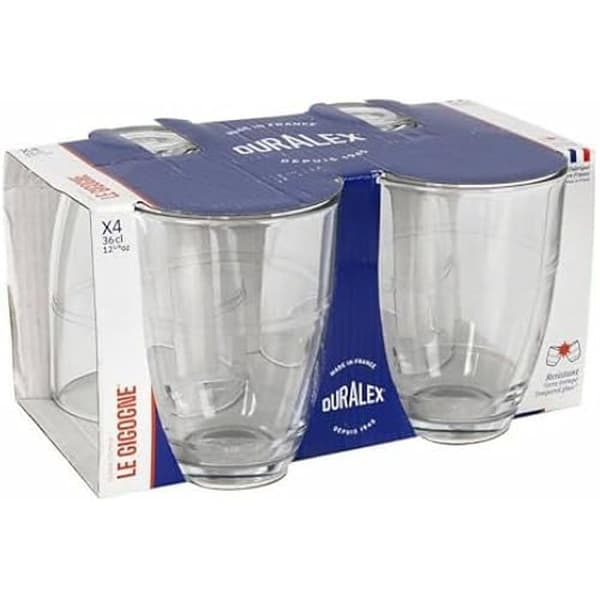 Glasögon - DURALEX - Nesting - Set om 4 - Härdat glas - Flerfärgat