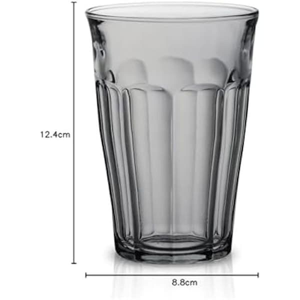 Set med 4 Duralex Picardie glas 36 ml - Flerfärgat - Platt glas - Tål diskmaskin
