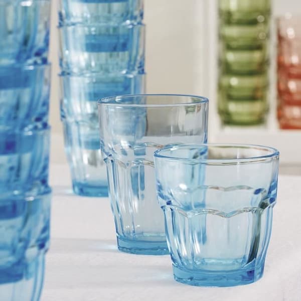 Glas - Bormioli Rocco - Rock Bar - 370 ml - Blå - 24 Enheter
