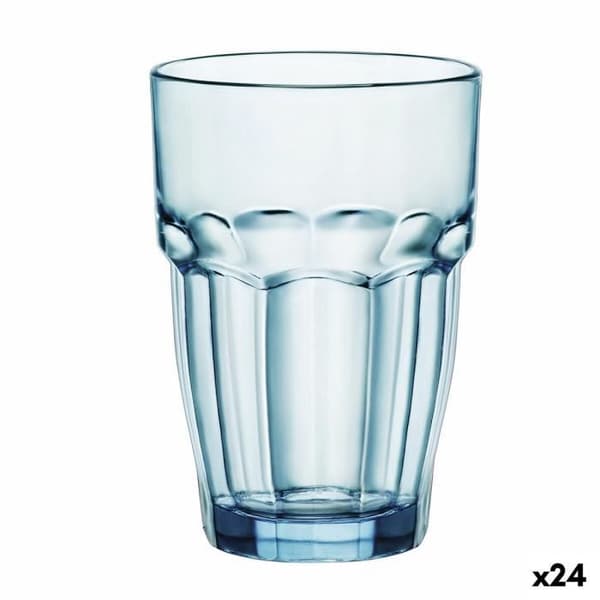 Glas - Bormioli Rocco - Rock Bar - 370 ml - Blå - 24 Enheter